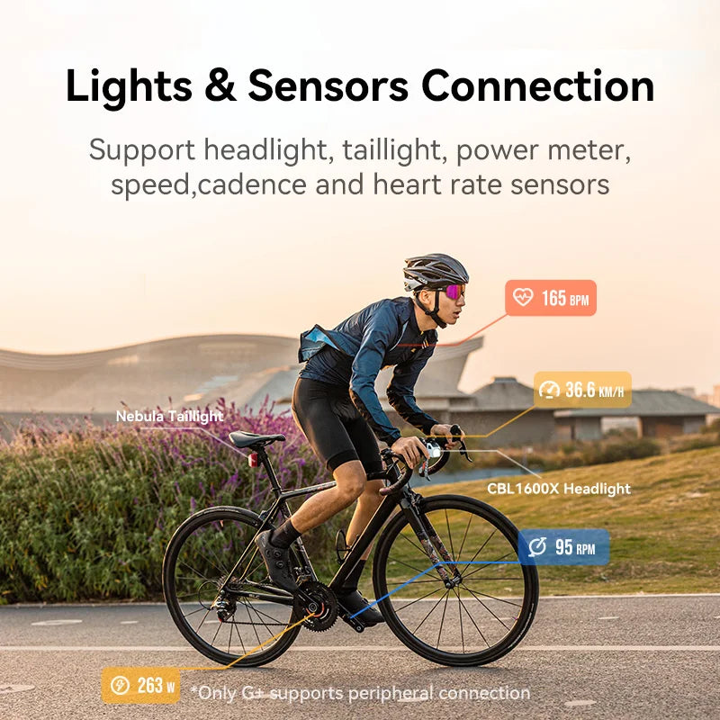 G3+ Plus Fietscomputer met Sensorenpakket