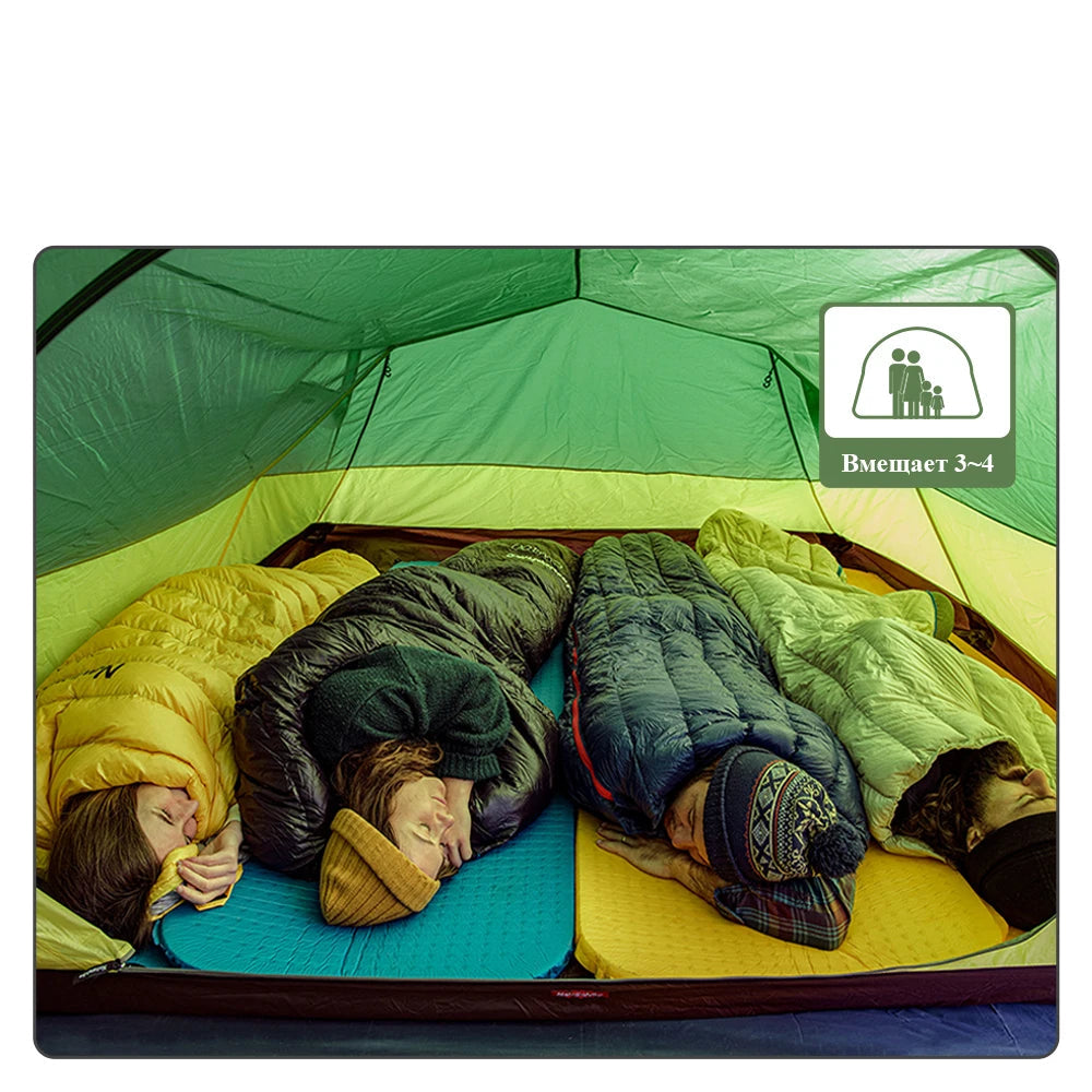 Ultralichte 4-seizoenen familie tent voor 2 tot 4 personen outdoor gebruik