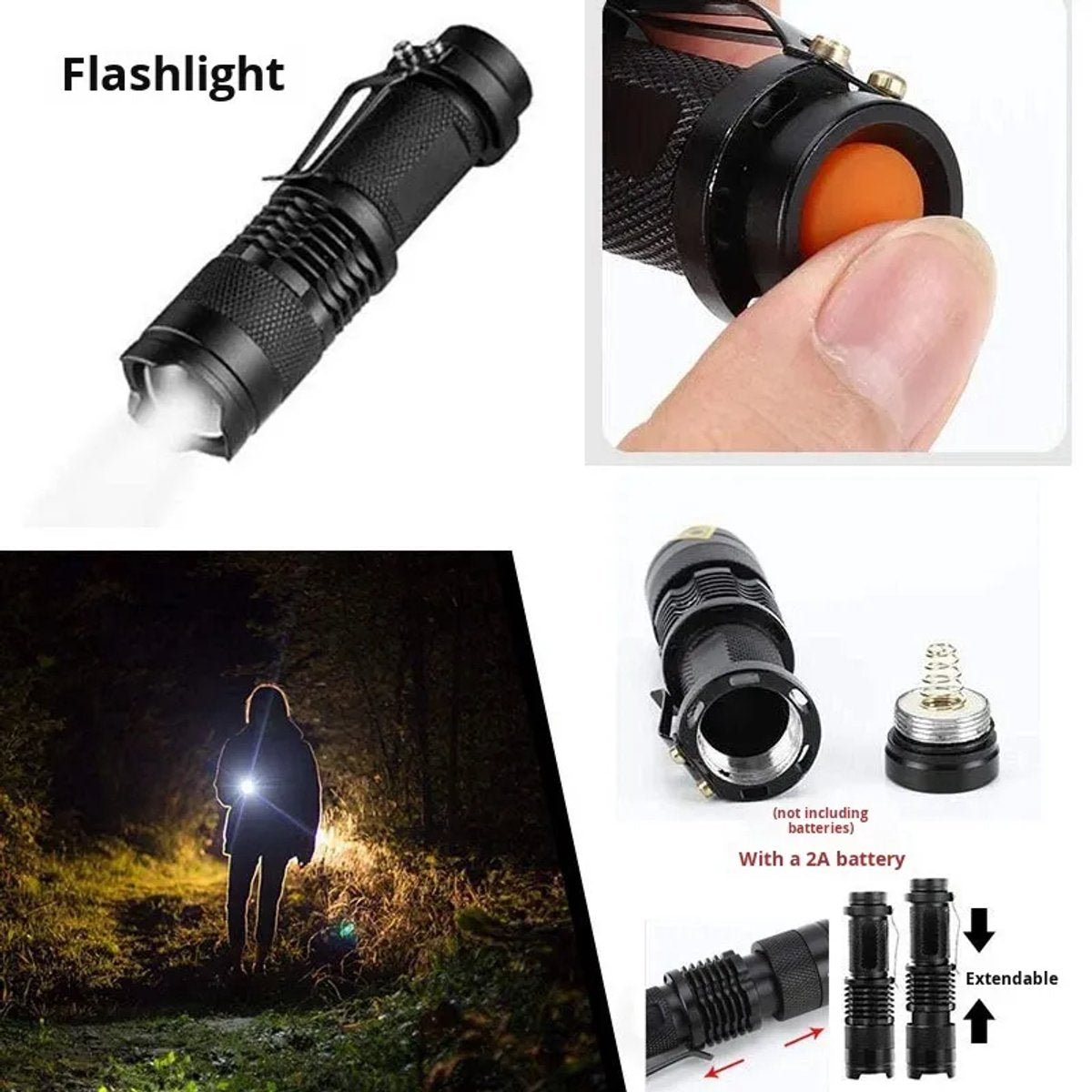 Zaklamp uit tactical survival kit