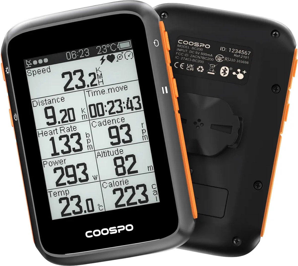 BC200 - GPS Fietscomputer met ANT+ en Bluetooth