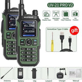 Baofeng - UV21 PRO V2 - High Power Dual Band Walkie Talkie (2 stuks) - Pack Away