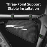 1,2L reflecterende driehoekige fietsframetas met zijvakken