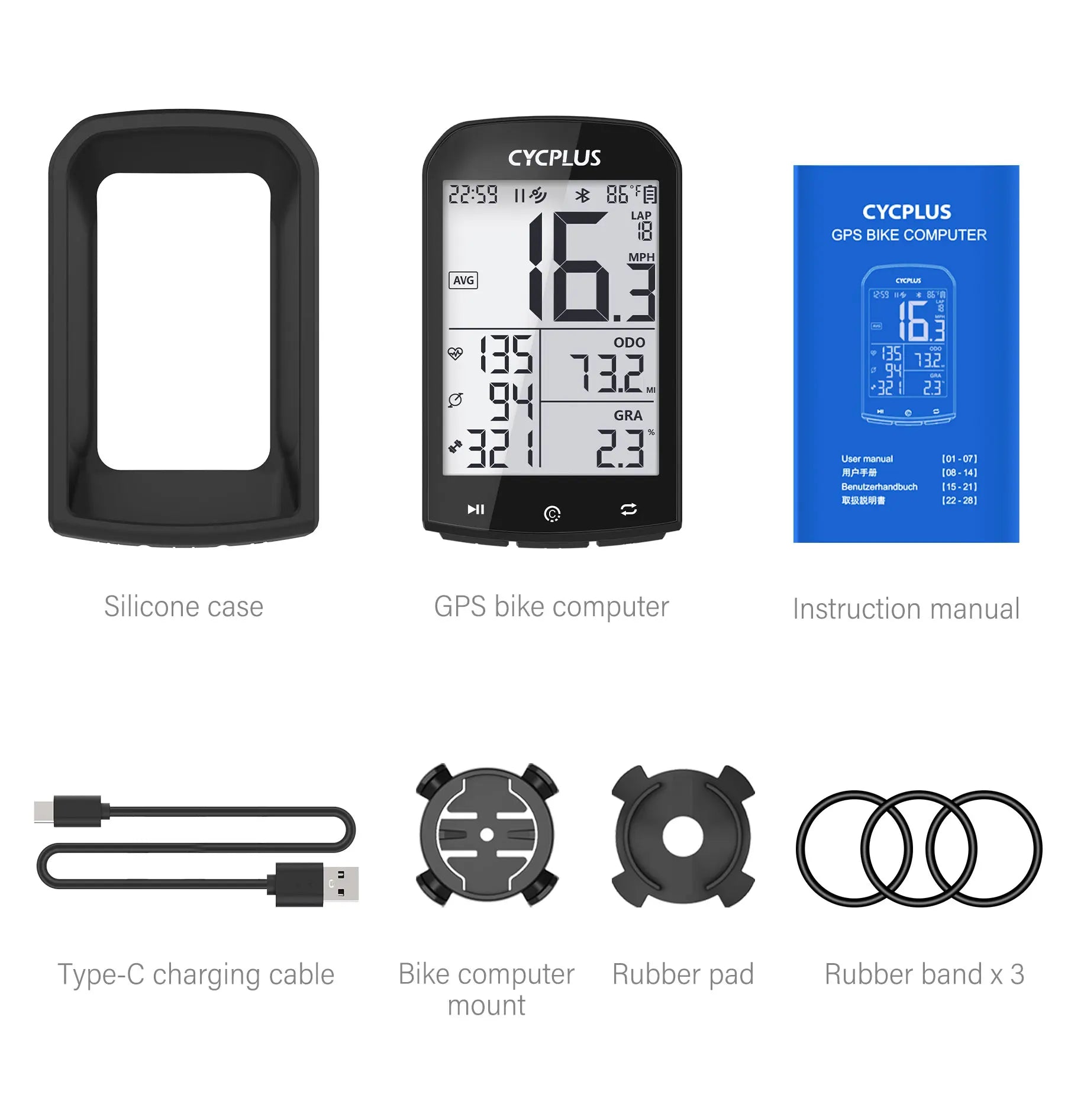 M1 Fietscomputer met GPS & Snelheidsmeter - Pack Away
