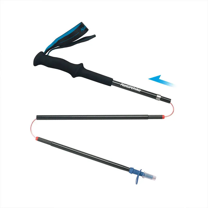 Opvouwbare carbonfiber trekkingstokken met EVA-handgreep en wolfraamstalen punt