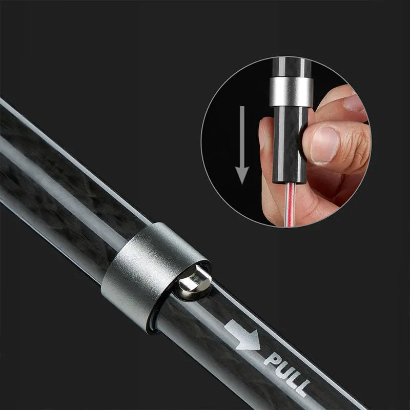 Opvouwbare carbonfiber trekkingstokken met EVA-handgreep en wolfraamstalen punt