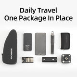 Draagbaar fietsaccessoire met dubbele ritssluiting in zwart en grijs