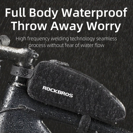 Draagbaar fietsaccessoire met dubbele ritssluiting in zwart en grijs