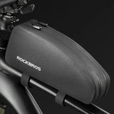 Draagbaar fietsaccessoire met dubbele ritssluiting in zwart en grijs