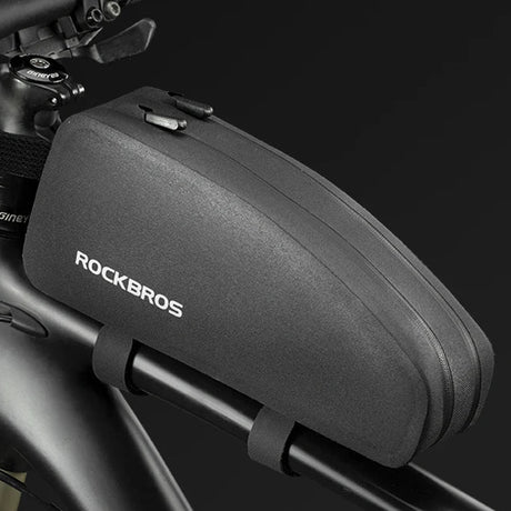 Draagbaar fietsaccessoire met dubbele ritssluiting in zwart en grijs