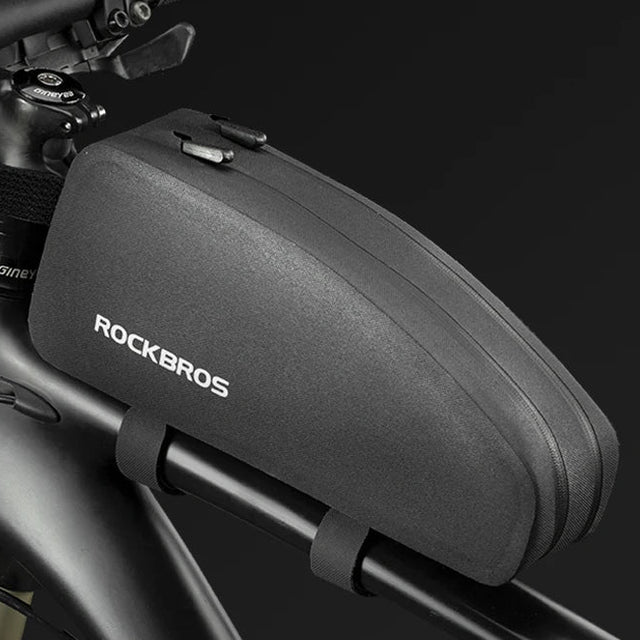 Draagbaar fietsaccessoire met dubbele ritssluiting in zwart en grijs