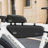 Regenbestendige fietsframetas voor de bovenbuis, gemonteerd op de fiets