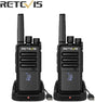 Retevis RT 668H walkie talkie set van 2 stuks met earpieces, riemclips en USB-C oplaadkabel