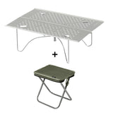 Kleine draagbare opvouwbare camping-, picknick- en wandeltafel van aluminiumlegering