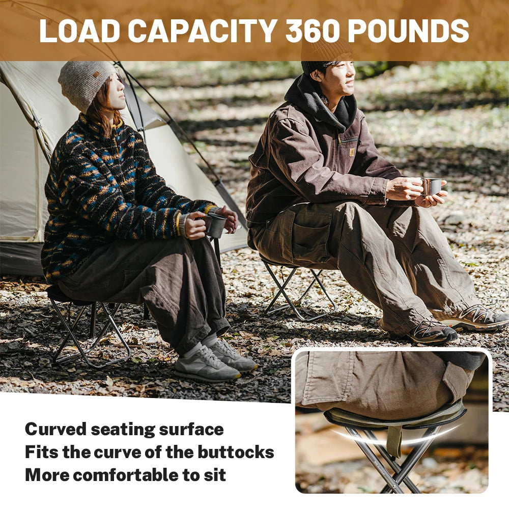 Lichtgewicht aluminium opvouwbare outdoorstoel voor kamperen en reizen