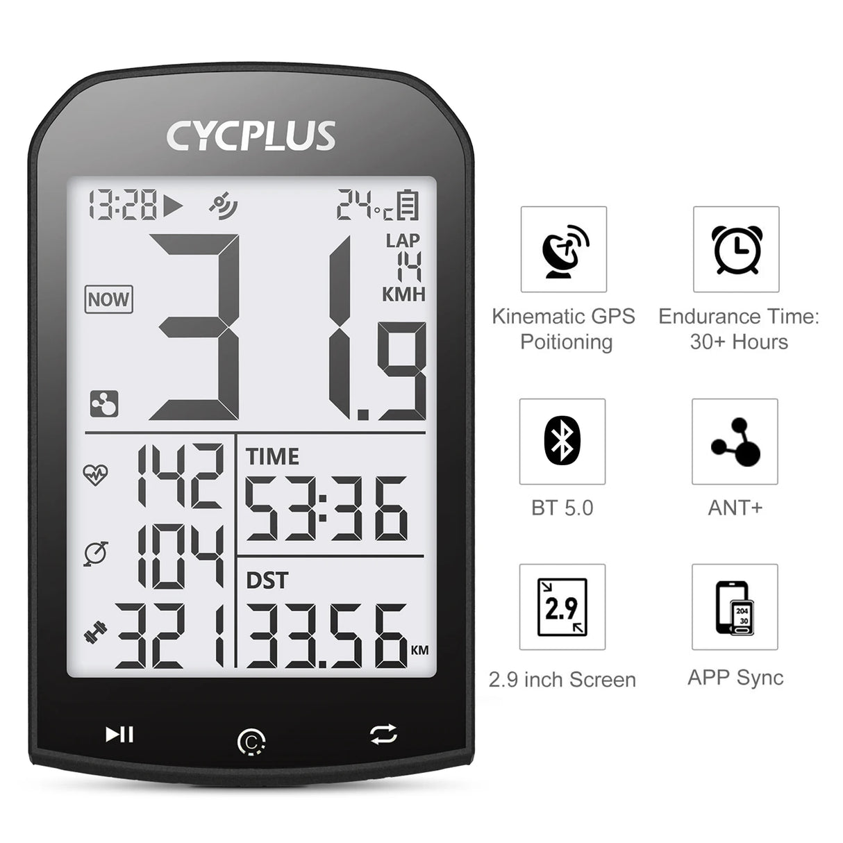 M1 Fietscomputer met GPS & Snelheidsmeter