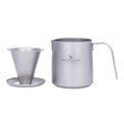 Titanium Pour-Over Koffiebeker met Afneembaar Filter - Pack Away
