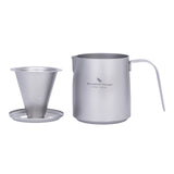 Titanium Pour-Over Koffiebeker met Afneembaar Filter
