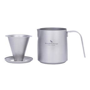 Titanium Pour-Over Koffiebeker met Afneembaar Filter - Pack Away