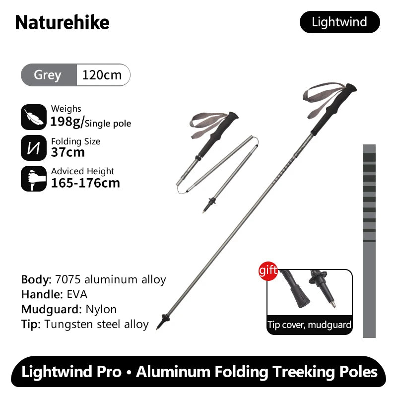 Ultralichte outdoor wandelstok voor hiking met aluminium schacht en EVA-handgreep