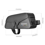 Waterdichte fietsframetas met zuignap voor de voorbuis, gemonteerd op de fiets