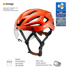 Fietshelm met Magnetische Bril - Pack Away