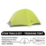 Ultralichte waterdichte 1-persoons trekking tent voor outdoor overnachtingen