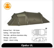 Ultralichte 4-seizoenen familie tent voor 2 tot 4 personen outdoor gebruik