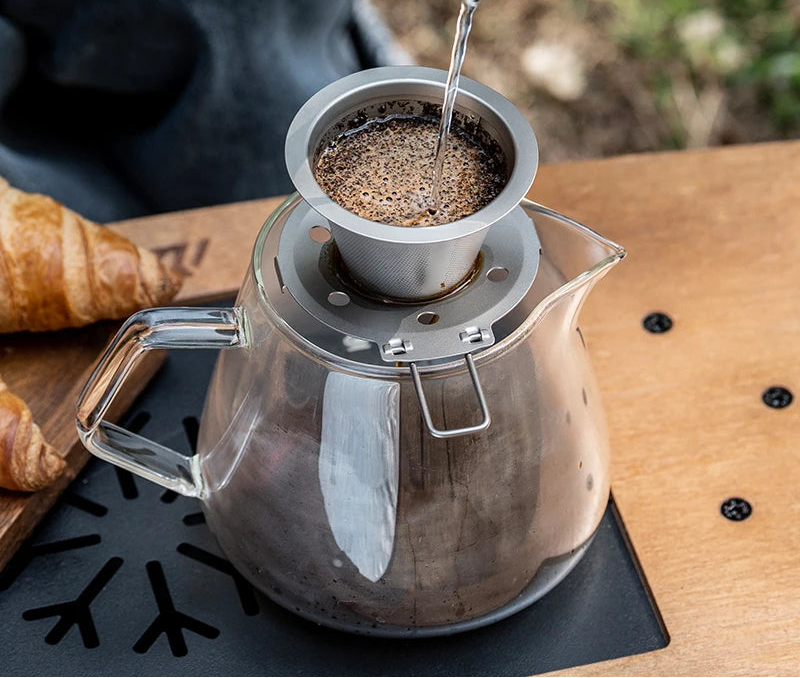 Titanium Pour-Over Koffie Set