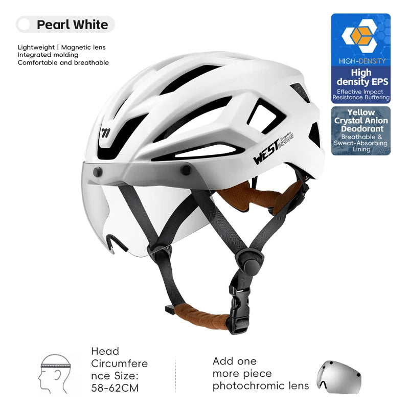Fietshelm met Magnetische Bril - Pack Away