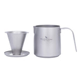 Titanium Pour-Over Koffiebeker met Afneembaar Filter