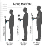 Opvouwbare carbonfiber trekkingstokken met EVA-handgreep en wolfraamstalen punt