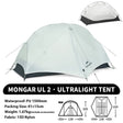 Ultralichte dubbellaagse waterdichte trekkingtent voor outdoor kamperen
