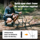 Opvouwbare stoel met hoge rugleuning van aluminiumlegering voor outdoor kamperen en ontspanning