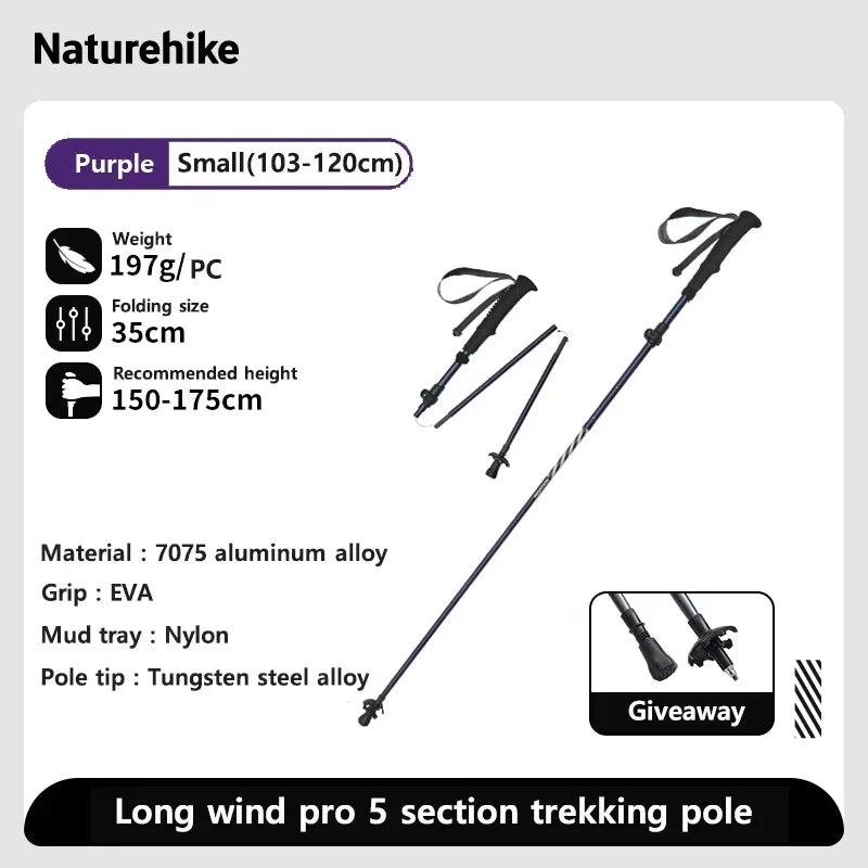 Outdoor carbonfiber klim- en wandelstokken met EVA-handgreep en wolfraampunt