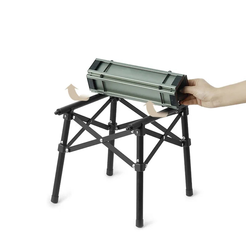 Opvouwbare outdoor wandeltafel, gemaakt van lichtgewicht aluminiumlegering