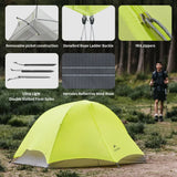 Ultralichte waterdichte 1-persoons trekking tent voor outdoor overnachtingen