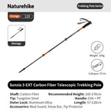 Professionele outdoor wandelstok voor hiking met carbonfiber schacht en EVA-handgreep