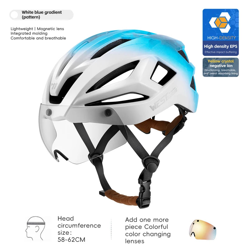 Fietshelm met Magnetische Bril