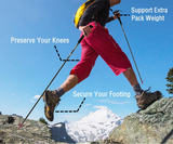 Opvouwbare carbonfiber trekkingstokken met EVA-handgreep en wolfraamstalen punt