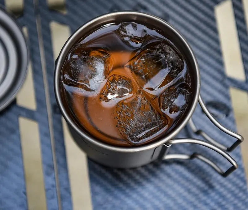 Titanium Kampeerbeker met Filter - 420ml