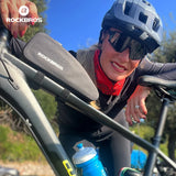 Draagbaar fietsaccessoire met dubbele ritssluiting in zwart en grijs