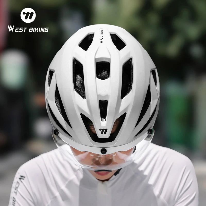 Fietshelm met Magnetische Bril