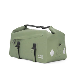 Waterdichte fiets bagagedrager-trunktas met grote capaciteit voor reizen, gemonteerd op de achterdrager