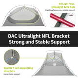 Ultralichte waterdichte trekkingtent voor 2 personen met dubbellaags ontwerp