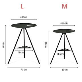 Draagbare ronde campingtafel voor buiten, gemaakt van aluminiumlegering en polyester