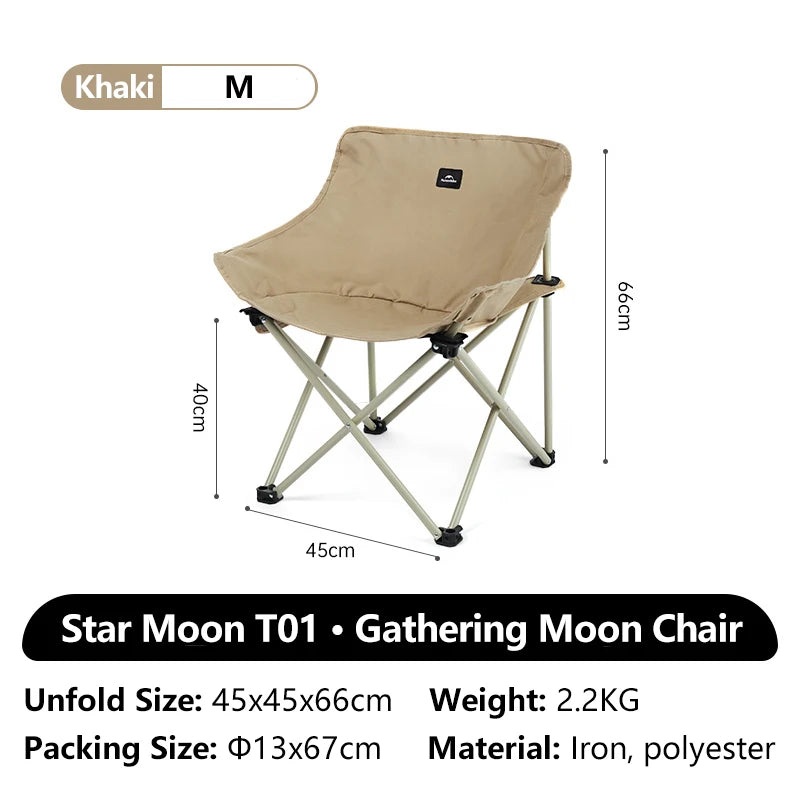 Opvouwbare outdoor camping- en wandelstoel met stalen frame en Oxford-stof