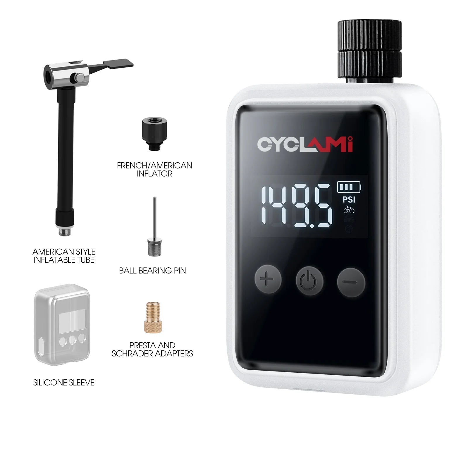 HW125 150 PSI Elektrische Mini Fietspomp - Pack Away