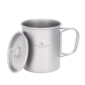 Titanium Mok met Deksel - 300 / 450 / 750 ml - Pack Away
