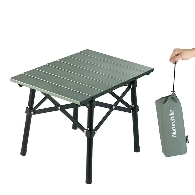 Opvouwbare outdoor wandeltafel, gemaakt van lichtgewicht aluminiumlegering