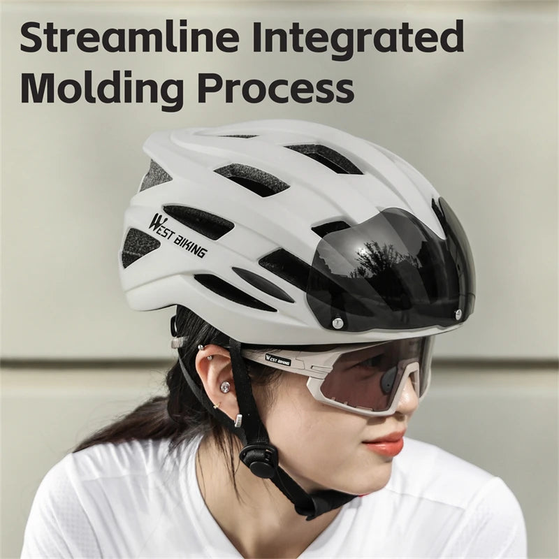 Fietshelm met Fotochrome Lens en LED